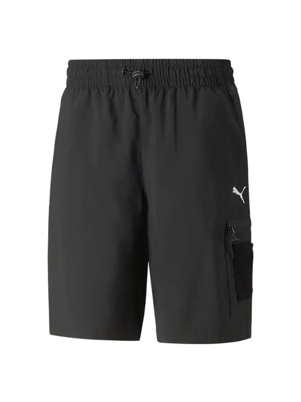 Шорты open road woven 9 inch shorts 'black' Puma — изображение 1 из 2, черный/белый