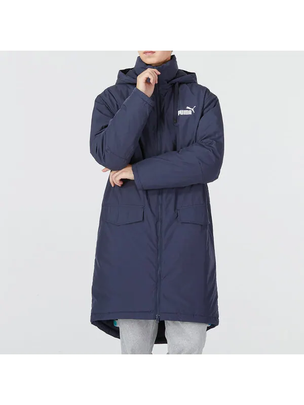 Куртка padded down jacket 'navy' Puma — изображение 3 из 4, темно-синий