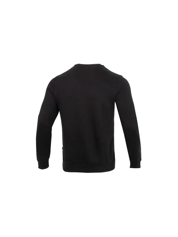 Свитер ess metallic logo sweater 'black' Puma — изображение 2 из 4, черный