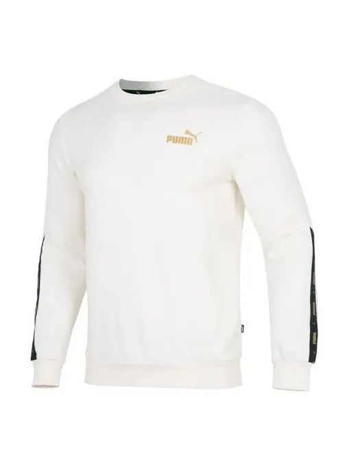 Свитер ess metallic logo sweater 'white' Puma