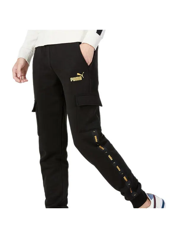 Брюки casual cargo sideline pants 'black' Puma — изображение 2 из 4, черный
