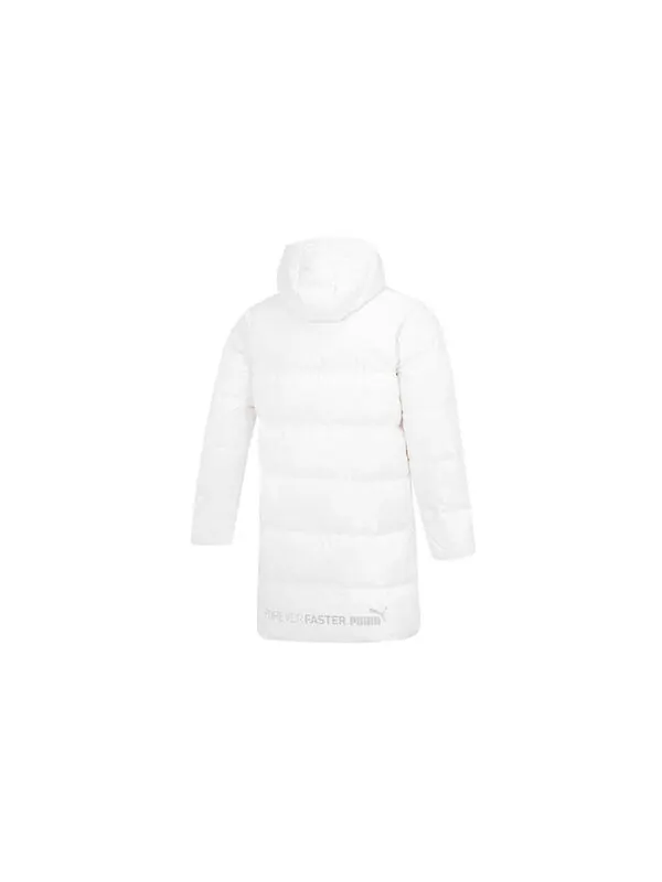 Куртка das long down jacket 'white' Puma — изображение 2 из 4, белый