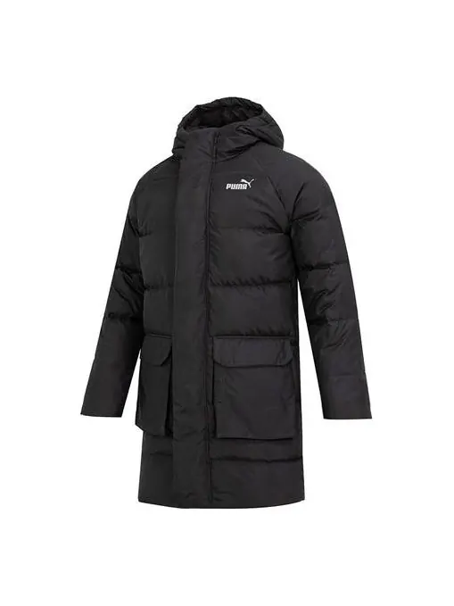 Куртка das long down jacket 'black' Puma — изображение 1 из 4, черный