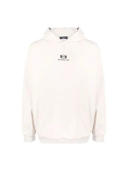 Толстовка unity hoodie wide fit 'light beige black' Balenciaga — изображение 1 из 4, светлый бежевый/черный
