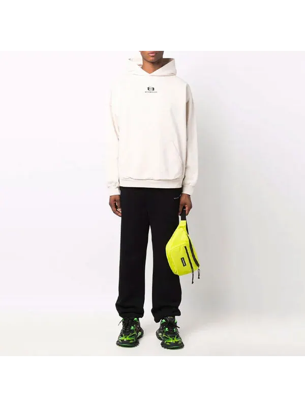 Толстовка unity hoodie wide fit 'light beige black' Balenciaga — изображение 2 из 4, светлый бежевый/черный