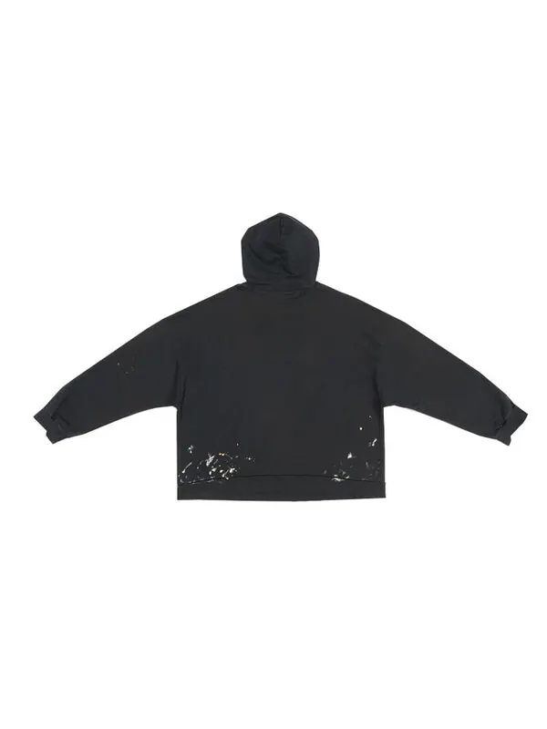 Толстовка 90/10 hoodie wide fit 'washed black' Balenciaga — изображение 2 из 4, черный