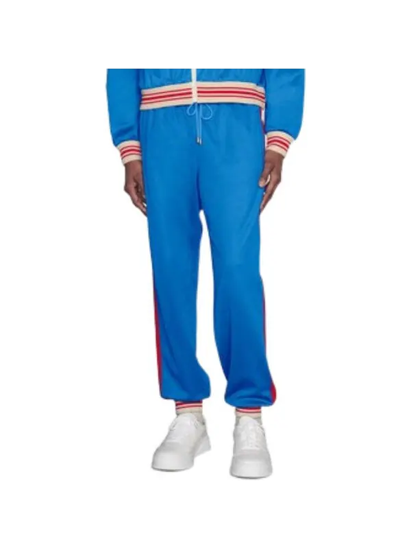 Брюки Gucci x The North Face Jogging Pant 'Multicolor' — изображение 3 из 4, синий/красный/белый