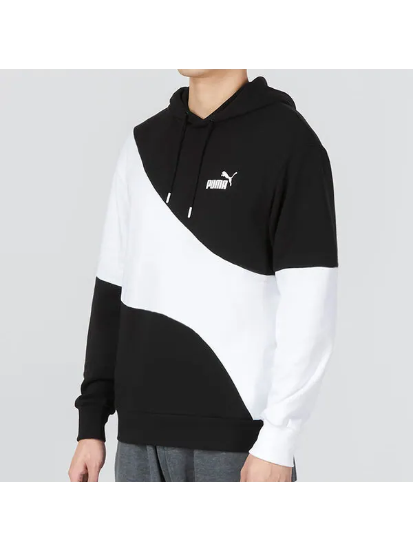 Толстовка power cat hoodie 'black' Puma — изображение 4 из 4, белый/черный