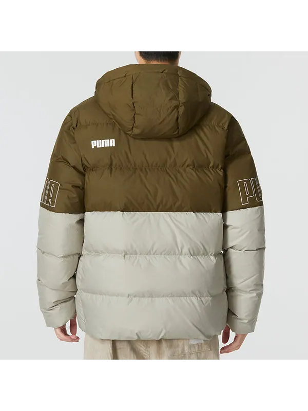 Куртка power down hooded jacket 'olivegreen' Puma — изображение 4 из 4, оливковый зеленый
