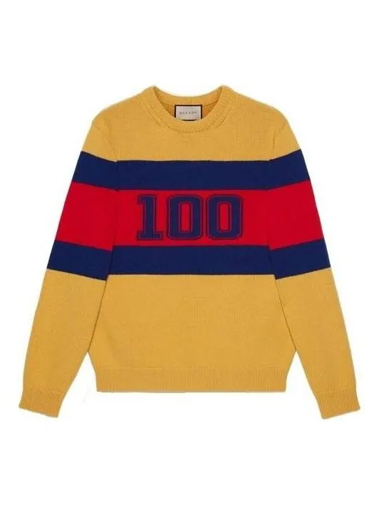 Свитер Gucci 'yellow red blue' — изображение 1 из 4, желтый/красный/синий