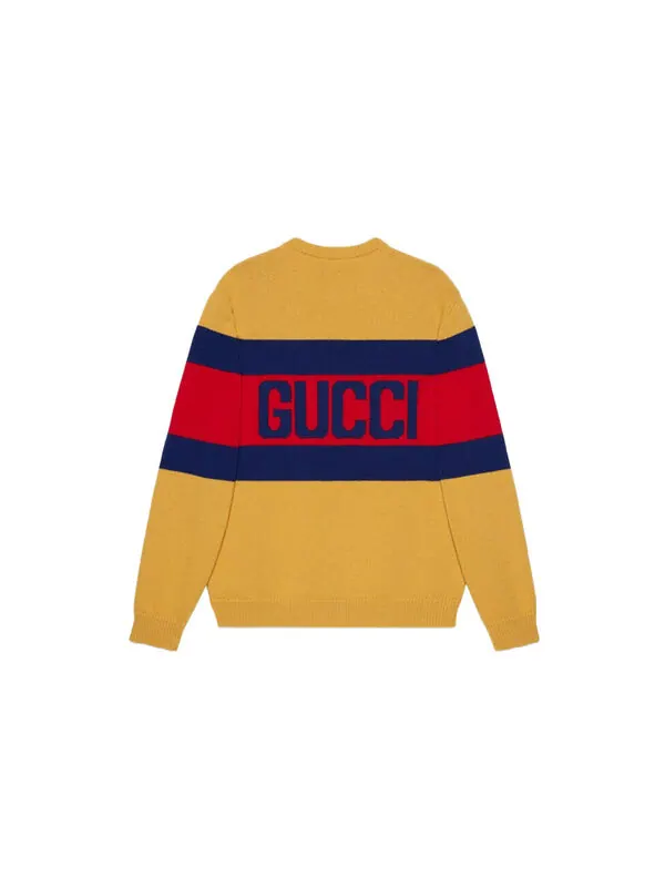 Свитер Gucci 'yellow red blue' — изображение 2 из 4, желтый/красный/синий