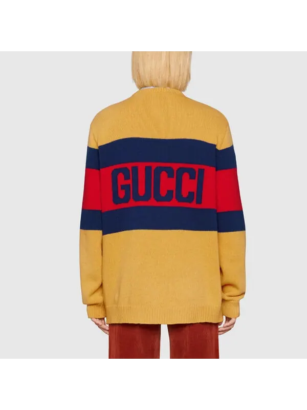 Свитер Gucci 'yellow red blue' — изображение 4 из 4, желтый/красный/синий