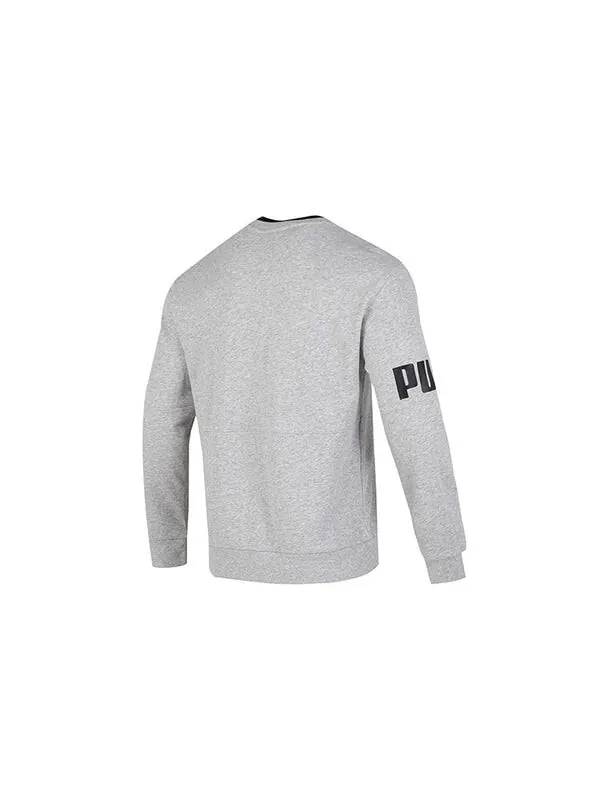 Свитер power crew long tee 'grey' Puma — изображение 2 из 2, серый/черный
