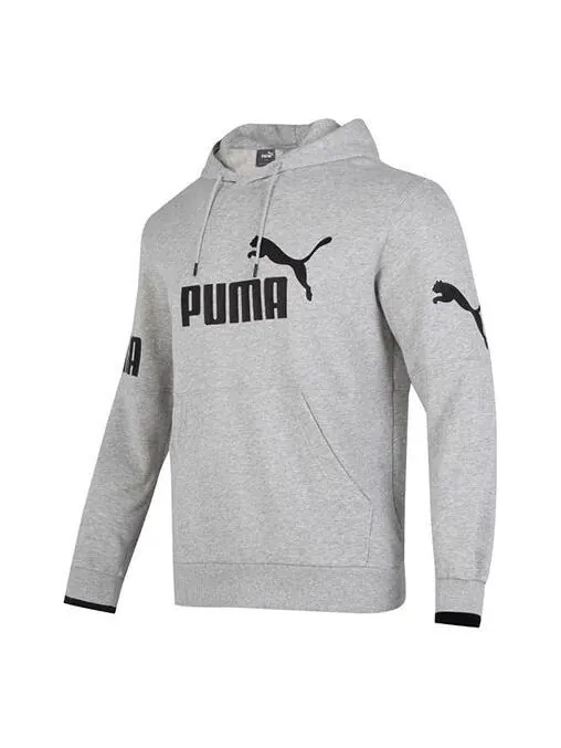 Толстовка power training hoodie 'grey' Puma — изображение 1 из 4, серый