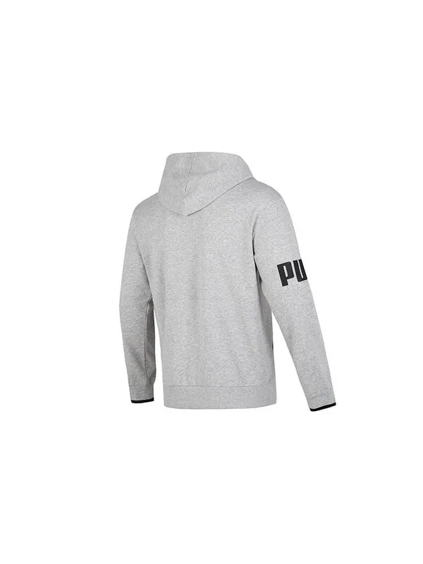 Толстовка power training hoodie 'grey' Puma — изображение 2 из 4, серый