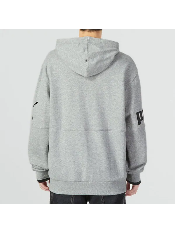 Толстовка power training hoodie 'grey' Puma — изображение 4 из 4, серый