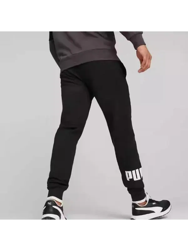 Брюки power sweatpants 'black' Puma — изображение 4 из 4, черный/белый
