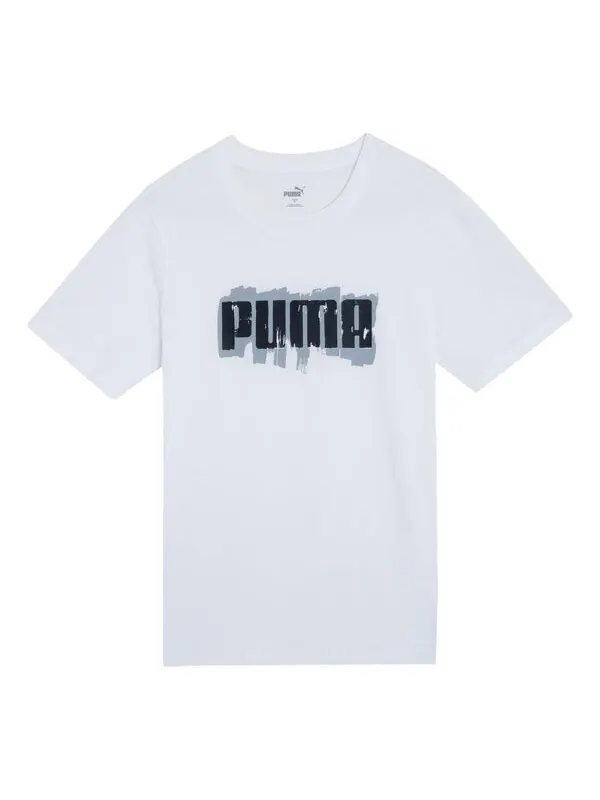 Футболка logo wording t-shirt 'white' Puma — изображение 1 из 2, белый