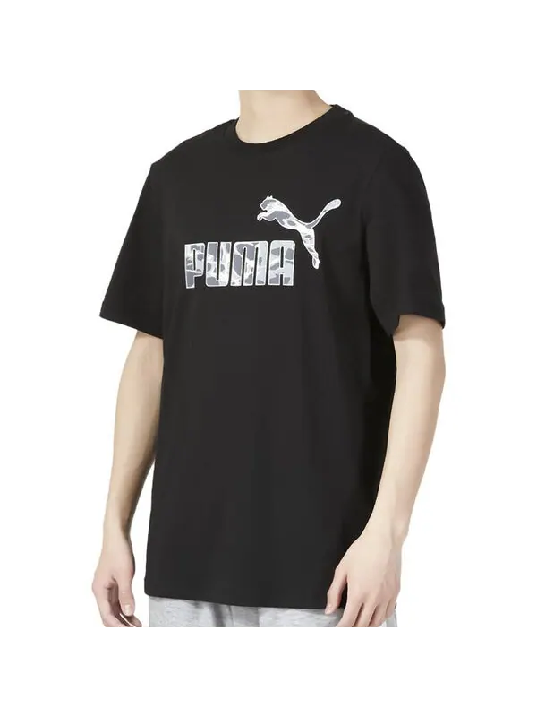 Футболка summer splash graphic t-shirt 'black' Puma — изображение 3 из 4, черный