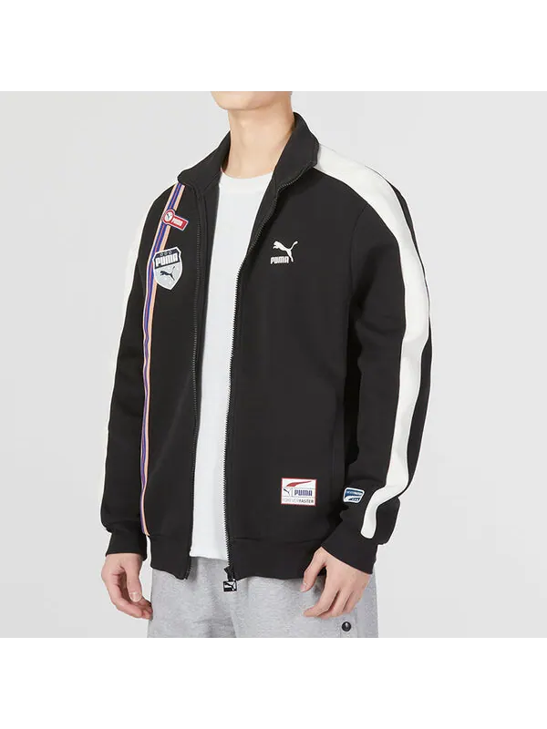 Куртка team badge zipper jacket 'black' Puma — изображение 4 из 4, черный