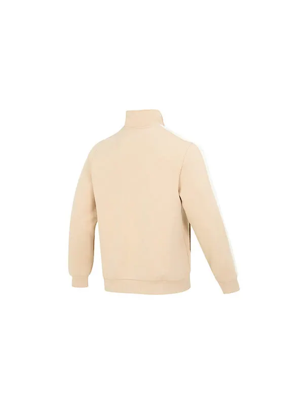 Куртка team badge zipper jacket 'beige' Puma — изображение 2 из 4, бежевый