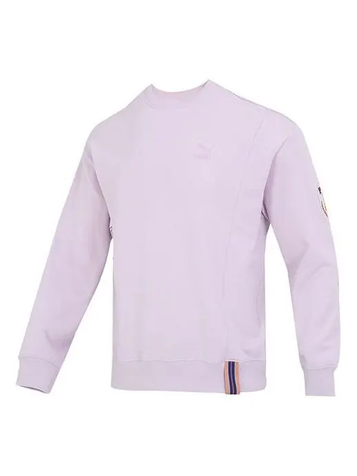 Свитер team badge crew sweater 'purple' Puma