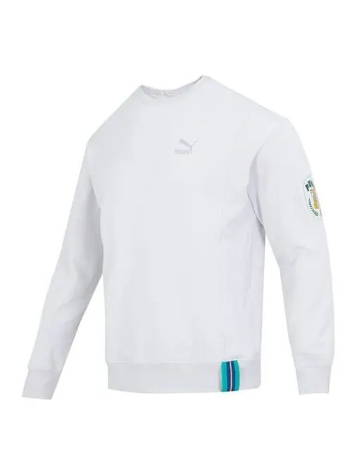 Свитер team badge crew sweater 'grey' Puma