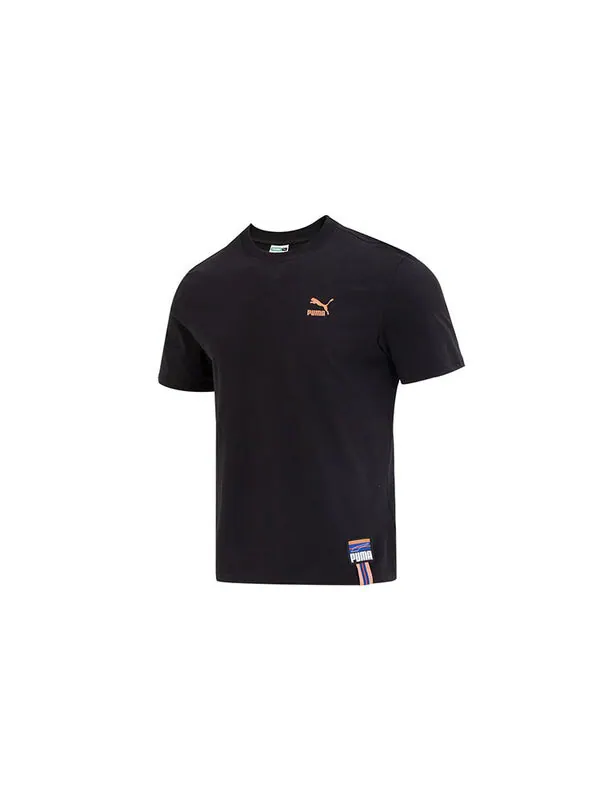 Футболка sportswear logo tee 'black' Puma — изображение 2 из 4, черный