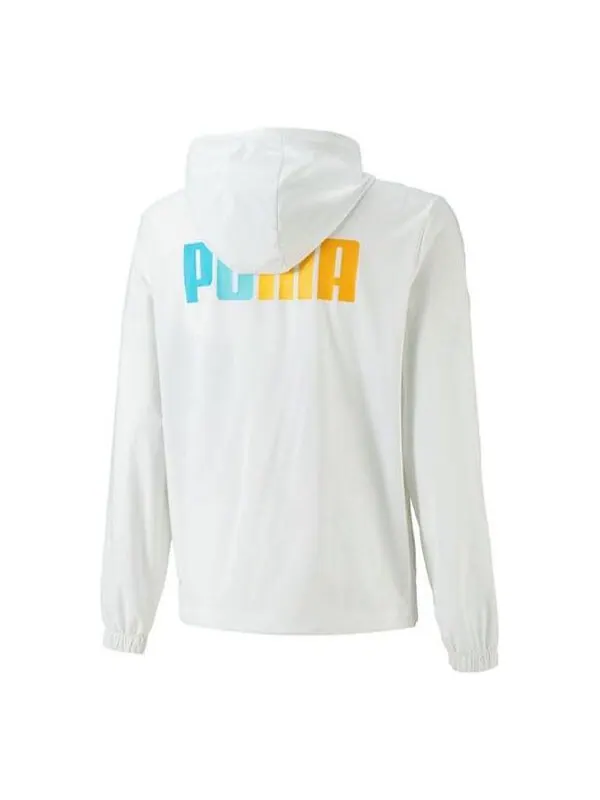 Толстовка full sleeve printed hoodie 'white' Puma — изображение 1 из 2, белый