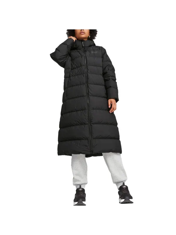 Куртка long hooded down coat 'black' Puma — изображение 2 из 2, черный