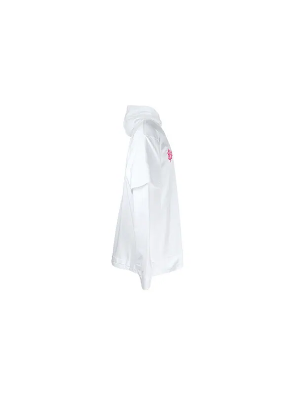Толстовка slime double long sleeve hooded t-shirt 'white bubblegum' Balenciaga — изображение 3 из 4, белый