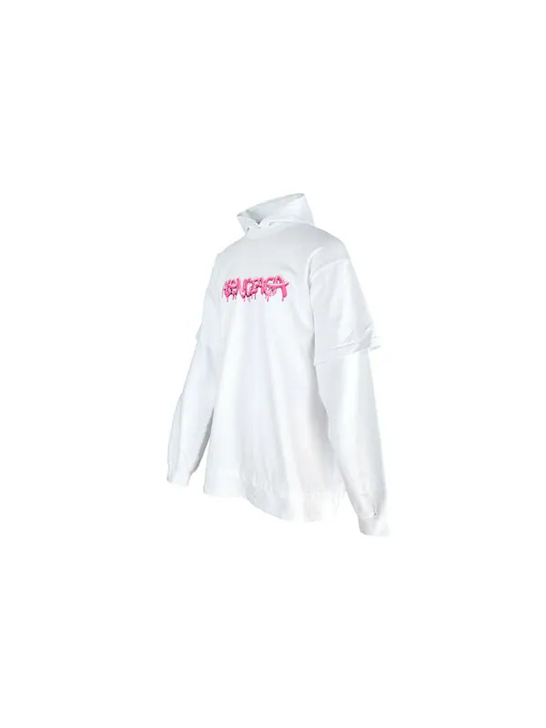 Толстовка slime double long sleeve hooded t-shirt 'white bubblegum' Balenciaga — изображение 4 из 4, белый