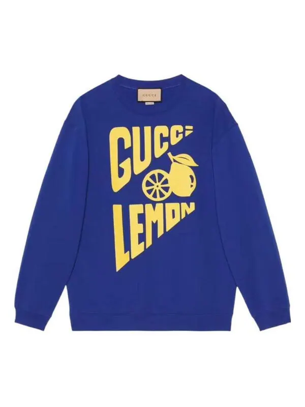 Свитшот Gucci lemon cotton sweatshirt