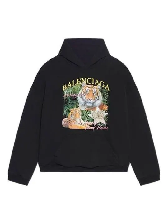 Толстовка year of the tiger fbi revesible hoodie 'navy' Balenciaga — изображение 1 из 4, темно-синий