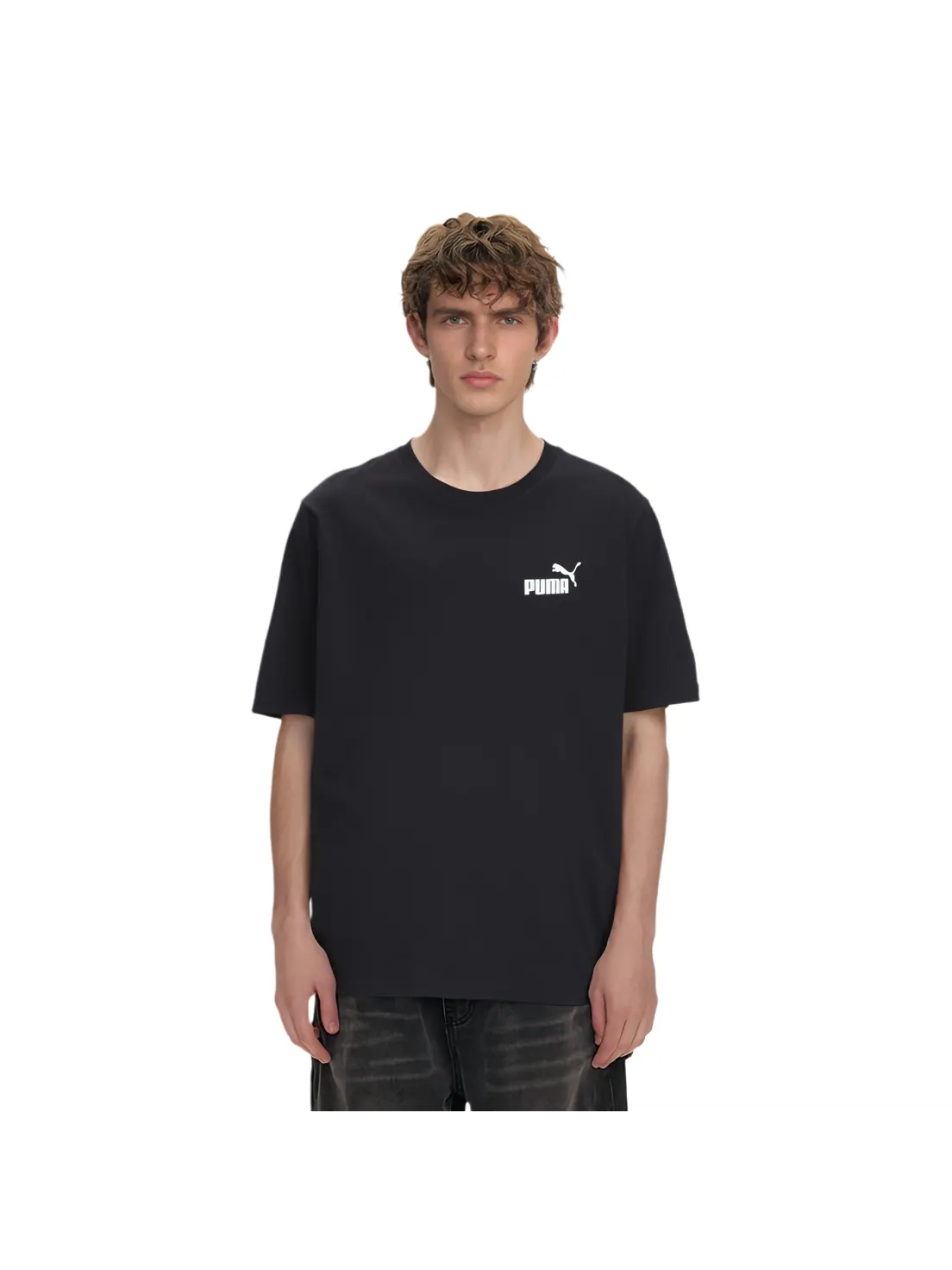 Футболка Puma Ess Logo Men's — изображение 3 из 4, черный