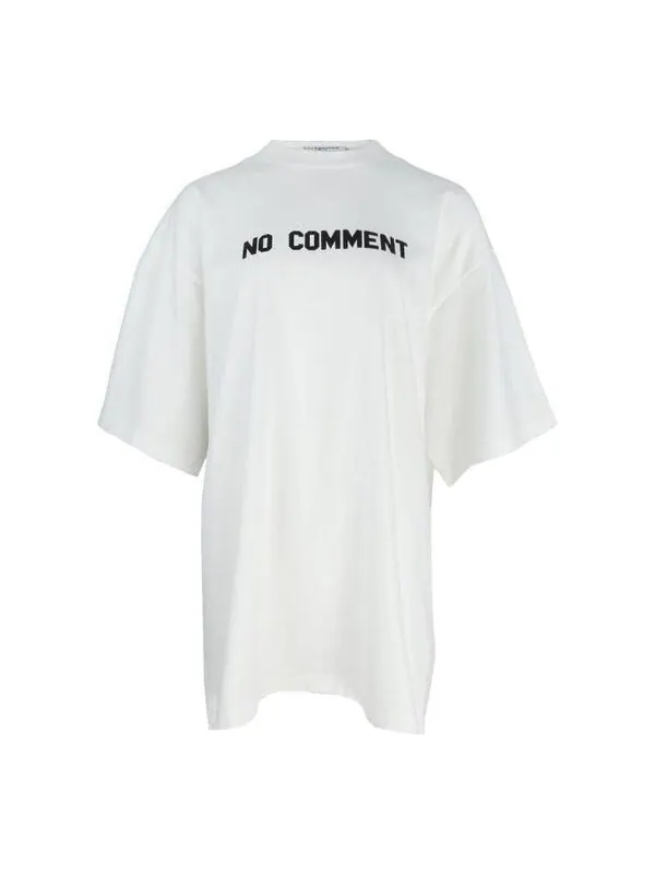 Футболка no comment t-shirt 'white' Balenciaga — изображение 1 из 3, белый/черный
