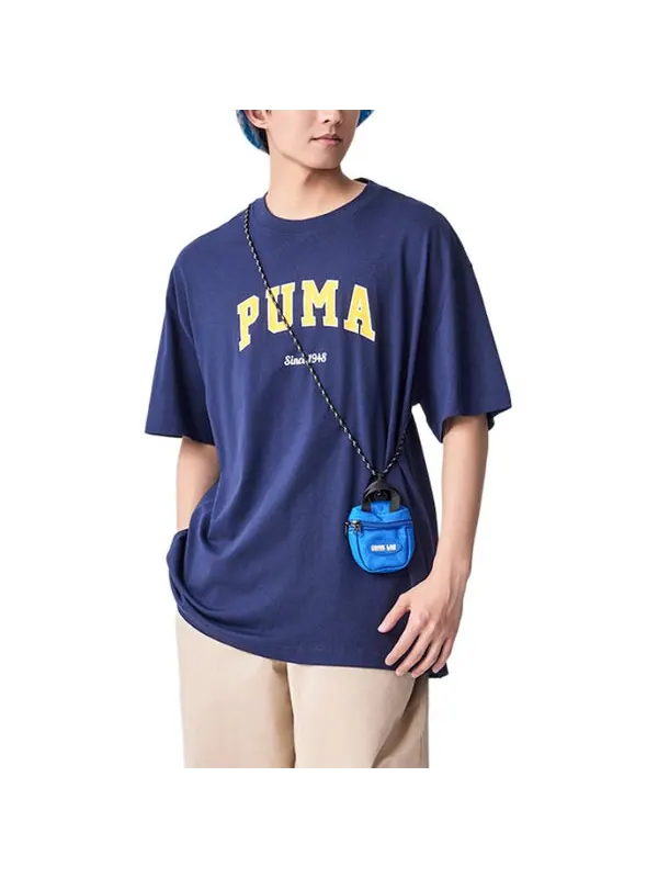 Футболка squad graphic t-shirt 'navy' Puma — изображение 2 из 2, темно-синий