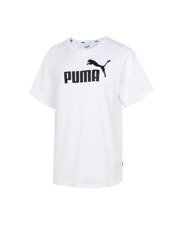 Футболка logo graphic t-shirt 'white black' Puma — изображение 1 из 4, белый/черный