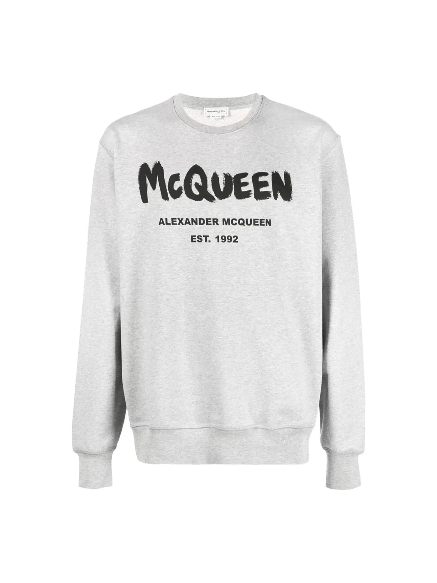 Свитшот Alexander McQueen SS24 Graffiti из органического хлопка, цвет «серый» 688713QTZ810902 — изображение 1 из 7