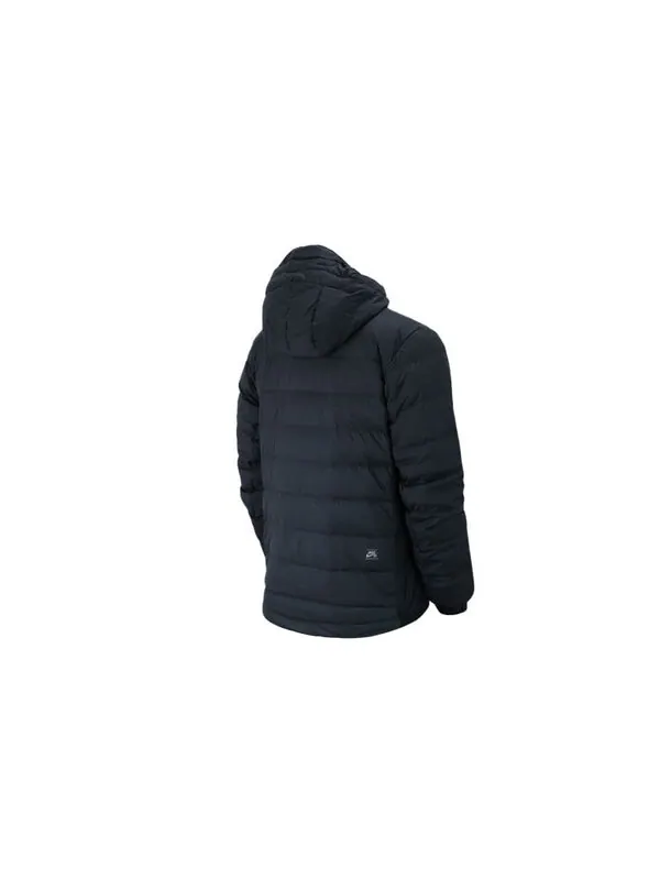 Пуховик Nike SB Skateboard Stay Warm Windproof Casual Sports hooded down Jacket Black — изображение 2 из 4, черный