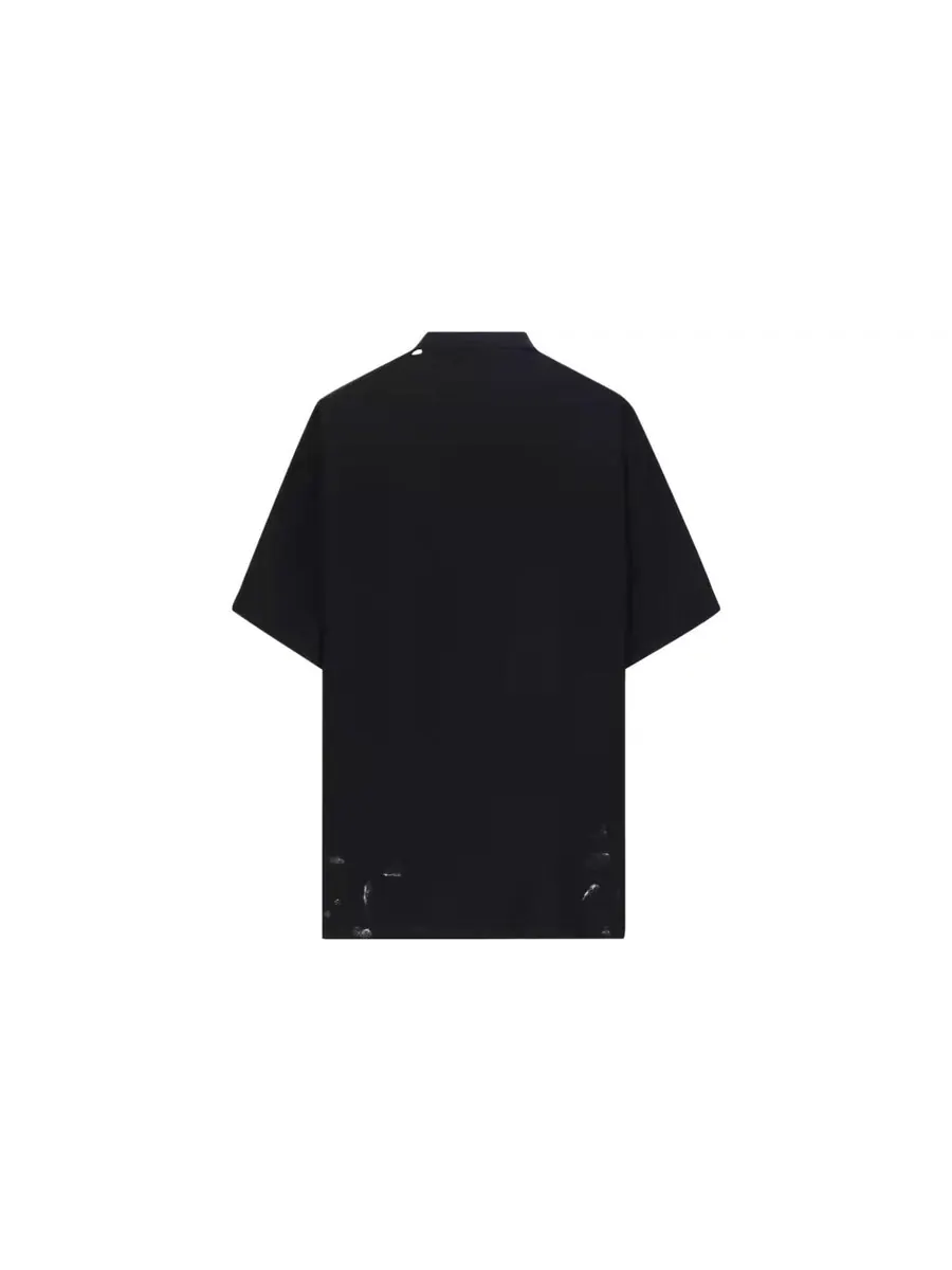 Футболка Balenciaga Metallica Short Sleeve T-Shirt Oversized Fit 'Black Orange' — изображение 2 из 6, черный