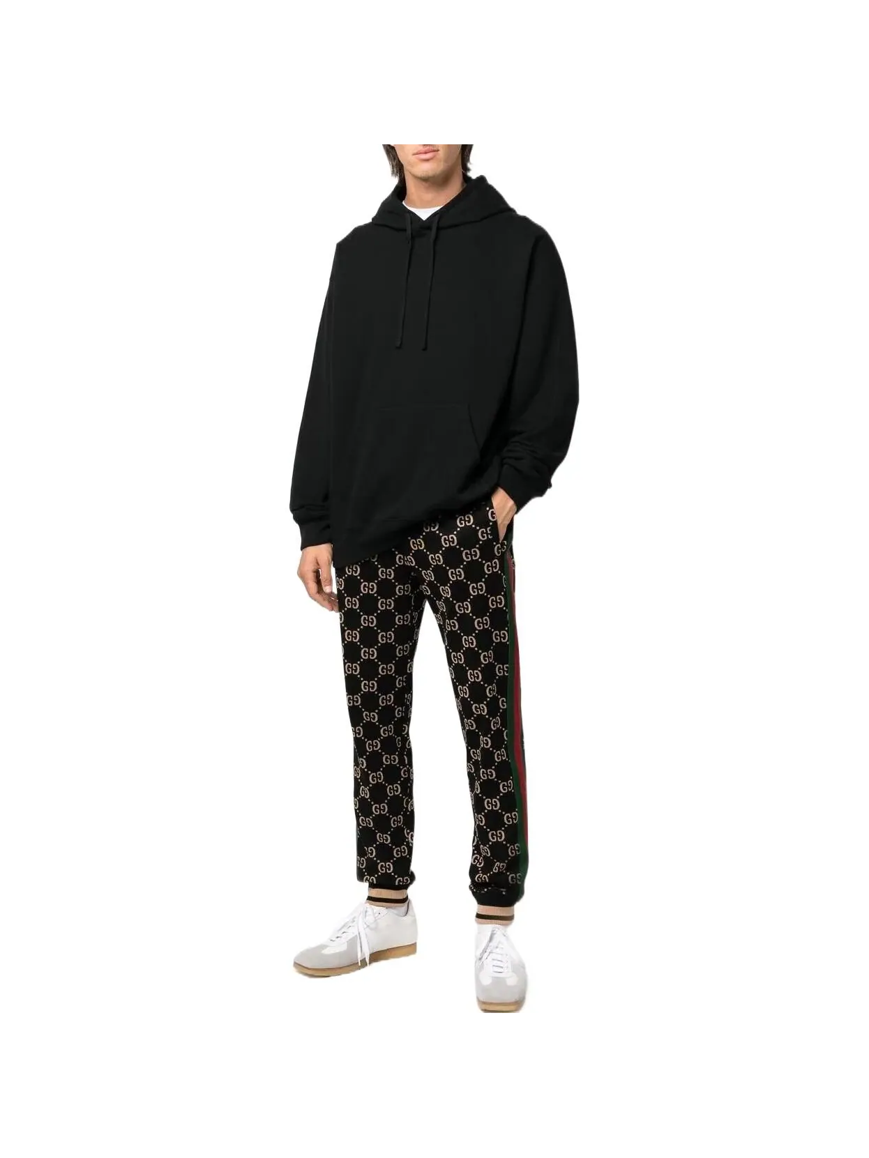 Спортивные штаны Gucci GG Jersey Cotton Jogging — изображение 2 из 6, черный