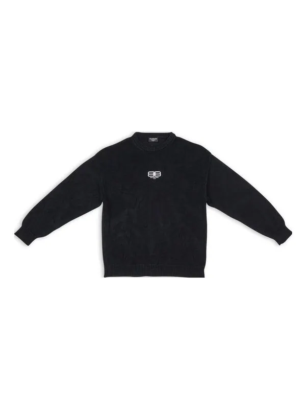 Свитер bb paris icon sweater 'black' Balenciaga — изображение 1 из 4, черный