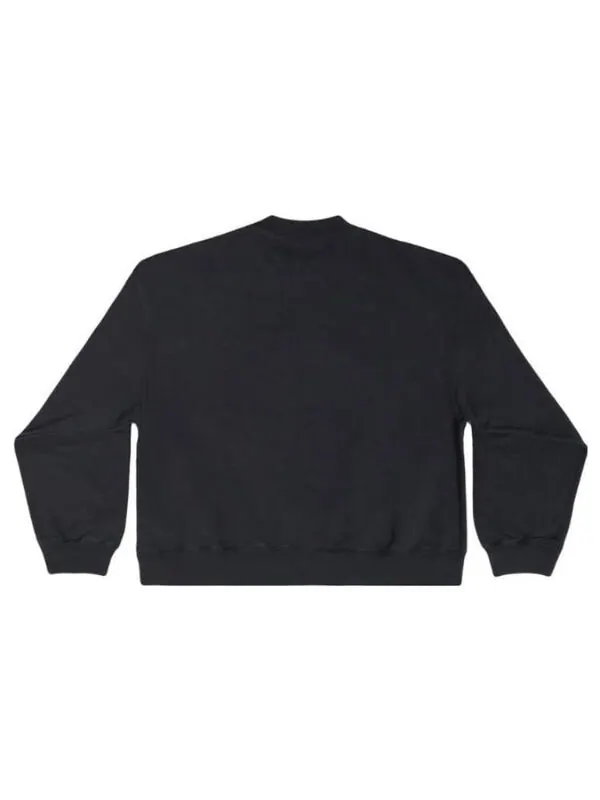 Свитер cities paris embroidered logo sweatshirt 'black' Balenciaga — изображение 2 из 4, черный