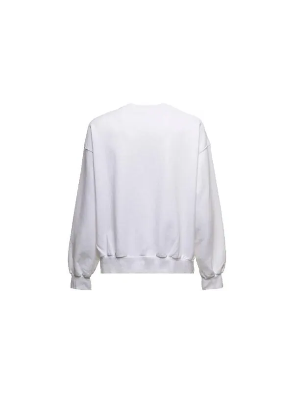 Свитер script logo crewneck sweatshirt 'white' Balenciaga — изображение 2 из 2, белый
