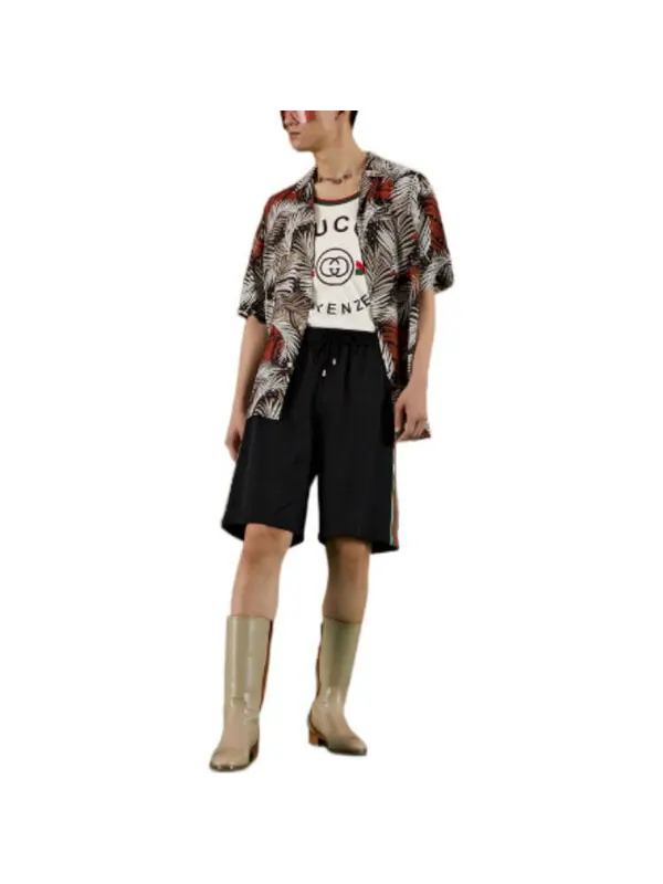 Шорты Gucci technical jersey shorts — изображение 2 из 4, черный