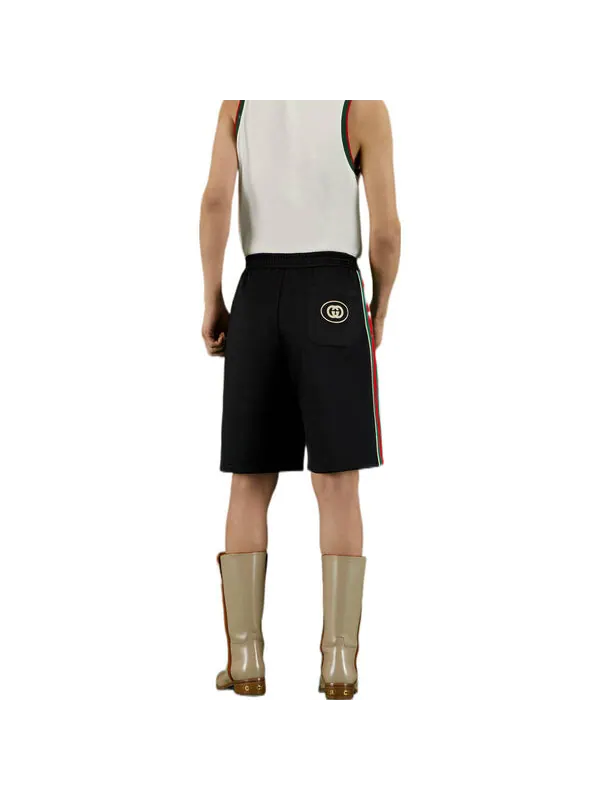 Шорты Gucci technical jersey shorts — изображение 3 из 4, черный