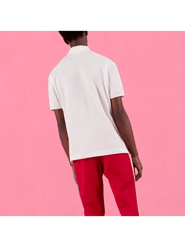 Рубашка поло x поло из хлопка пике от Gucci Adidas — изображение 4 из 4, белый