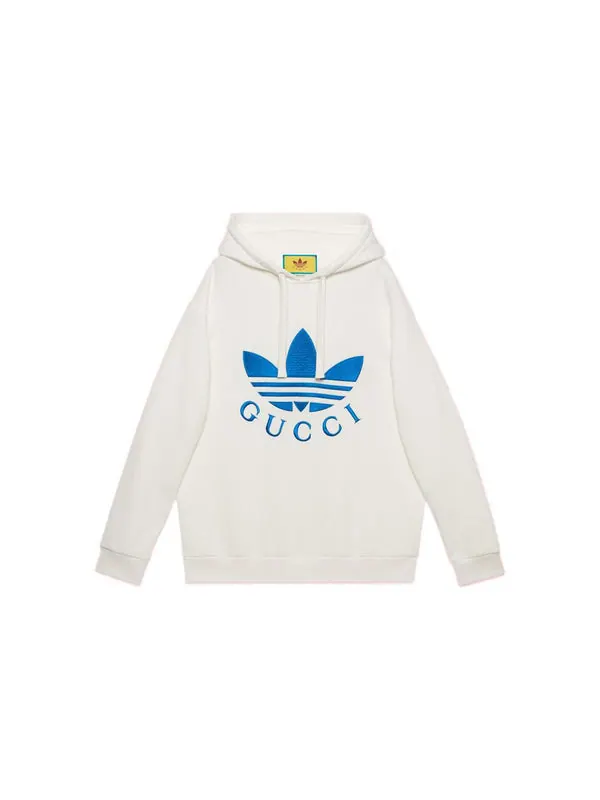 Толстовка adidas hoodie 'white blue' Gucci — изображение 2 из 2, белый/синий