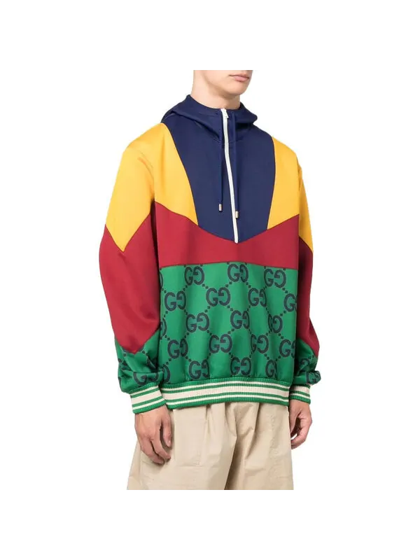 Толстовка GUCCI Panel GG Anorak 'Multi' — изображение 3 из 3, мульти